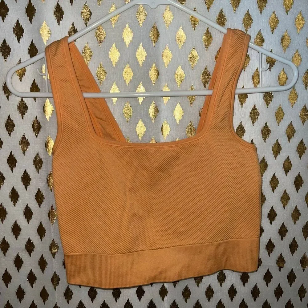 All in motion crop top orange coral size S